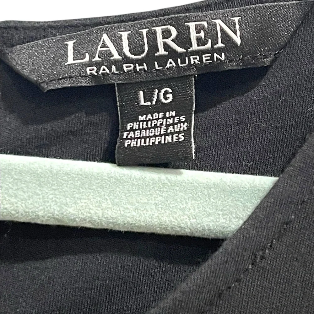 Lauren Ralph Lauren Women’s Jumpsuit Black Wide Leg Size L Y2K Retro - Picture 8 of 15